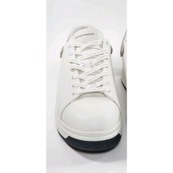 EMPORIO ARMANI X4X264 XN001 Men\'s White Leather Low-Top Sneakers US SIZE 12 main image 10